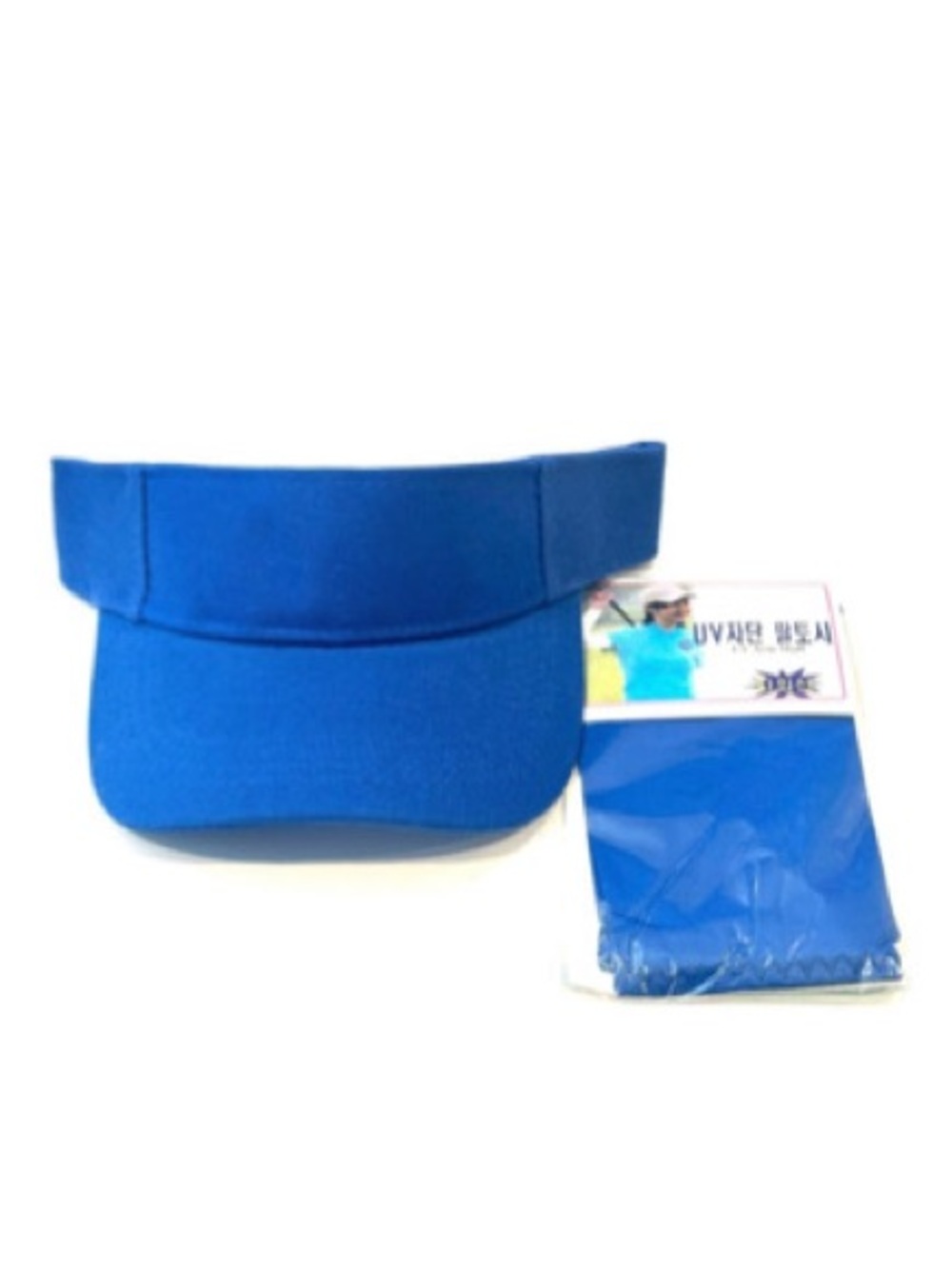 Blue Sun Visor and Arm Sleeve Set